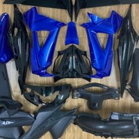 Bộ Dàn áo xe Wave RSX 100 đời 2008 đến 2009 màu Xanh Đen -  nhựa nguyên sinh [ TẶNG TEM ]