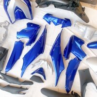 Bộ dàn áo xe Wave RSX 110 / rsx đời 2010- 2011 màu Xanh Bạc [ Tặng Tem ] -nhựa nguyên sinh ABS