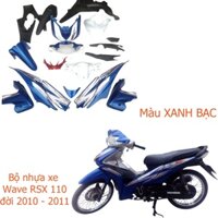 Bộ dàn áo xe Wave RSX 110 đời 2008 đến 2012 nhựa ABS cao cấp màu Xanh Tím Bạc - S2022