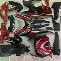 Bộ Dàn áo xe Wave RSX 110 đời 2009 đến 2011 màu Đen Đỏ (Tặng Kèm Tem ) -nhựa nguyên sinh loại 1