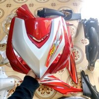 Bộ dàn áo  xe wave RSX 110 đời 2010 đến 2011 màu ĐỎ BẠC [ Tặng Tem ] -nhựa ABS cao cấp