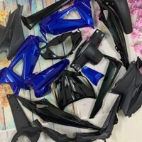 Bộ Dàn áo xe wave RSX100  siêu nhân  màu Xanh Đen -nhựa ABS cao cấp [ TẶNG TEM ]