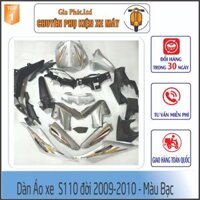 Bộ dàn áo xe WAVE S110 đời 2009 - 2010 và RS110 màu BẠC, nhựa ABS nguyên sinh _ SPP-545 (8031)