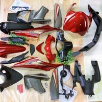 Bộ dàn áo xe Wave S110 - RS 110 màu ĐỎ ĐUN [ TẶNG TEM ] nhựa nguyên sinh ABS