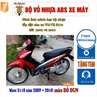 Bộ dàn áo xe WAVE S110 - RS110 màu ĐỎ ĐUN, nhựa ABS nguyên sinh _ SPP-545 (8031)