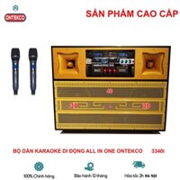 Bộ dàn karaoke di động chính hãng ONTEKCO 3340i ALL IN ONE linh kiện cao cấp, có bánh xe