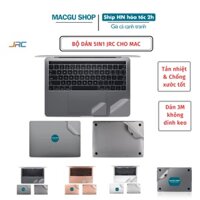 BỘ DÁN MACBOOK 5IN1 JRC-độ bền cao, chống xước tốt, skin bảo vệ mac, màn hình macbook- DM01