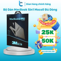 Bộ Dán Macbook 5in1 Mocoll Cho Macbook Air 15 inch Air M2 13.6 inch Pro 13inch M1/M2 Pro 14inch Chất Liệu 3M Bển Bỉ