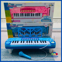 Bộ Đàn Piano Tập Đàn Và Hát 32 Phím Tặng Kèm Pin Màu Xanh Màu Hồng Cho Bé