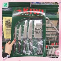 Bộ Dao 5 Món Thương Hiệu Kiwi Cao Cấp Hàng Thái Lan gồm dao gọt trái cây, dao thái, dao chặt