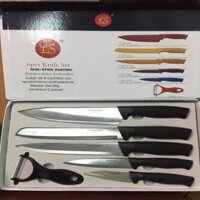 Bộ dao 6 món kitchen knife cao cấp kèm dụng cụ nạo