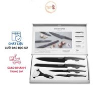 Bộ Dao 6 Món Lock&Lock Cookplus CKK101S01 Chất Liệu Lúa Mạch Kháng Khuẩn, Bộ Dao Nhà Bếp 6 Món Lock&Lock