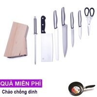 Bộ dao bằng thép 7 món Goodlife + Chảo chống dính