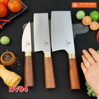 Bộ dao bếp 3 món đa năng thép không rỉ đa năng cán gỗ DV04 DAO VIỆT HÙNG