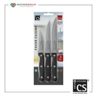 Bộ Dao Bếp Inox 3 Món CS Favor Cuisine Cán Đen 004576