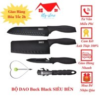 Bộ dao Buck Black siêu sắc bén- Bôk dao nhà bếp 5 món.