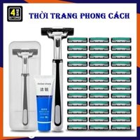 Bộ dao cạo râu 36 lưỡi cao cấp cực bén (1 dao, 36 lưỡi cạo 1 hộp đựng dao cạo) Tặng Kèm Kem Cạo Râu- Dao Cạo Râu / T088