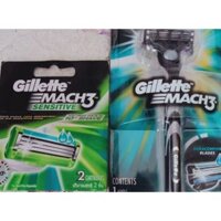 Bộ dao cạo râu Gillette 3 lưỡi +vỉ 2 lưỡi