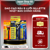 Bộ Dao Cạo Râu Gillette 5 Lưỡi Nhật Bản Sang Trọng - Quà Sinh Nhật Cho Sếp Nam