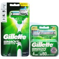 Bộ dao cạo râu Gillette mach3 sensitive (1 tay cầm và 5 đầu cạo)