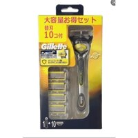 Bộ dao cạo râu và 10 lưỡi dao cạo Râu Gillette Fusion Proshield lá chắn 5+1 - Nhật bản