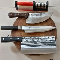 Bộ Dao Chặt Sườn, Giò Heo, Thái Thịt, Lọc Xương Sắc Bén. Nội Địa Nhật