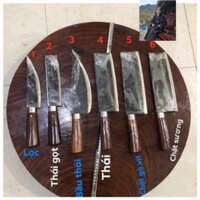 Bộ dao chuôi gỗ cẩm( Dao Phúc Sen Cao Bằng)