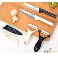 Bộ dao có nắp đậy 5" và dao bào bằng sứ Lock&Lock Cookplus CKK502 - HÀNG CHÍNH HÃNG