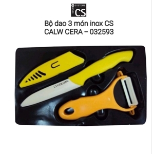 Bộ dao bếp CS bằng inox màu ceramic 032593