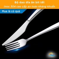Bộ Dao Dĩa Bít Tết Inox 304 Cao Cấp – Sắc Bén, Thiết Kế Nhà Hàng, Bền Bỉ, Sang Trọng SSGP