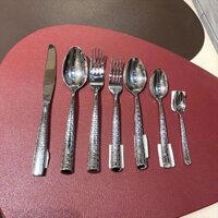 Bộ dao dĩa thìa inox SỨ MING kim cương to bạc sang trọng, cao cấp