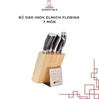 Bộ Dao inox ELMICH FLORINA 7 Món (5 Dao, 1 Kéo cắt gà, 1 Giá Để Dao)