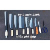 Bộ dao kéo nhà bếp 9 món