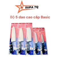 Bộ dao làm bếp 5 chiếc cao cấp KATANA Basic siêu sắc thép không gỉ chất lượng xuất Nhật.