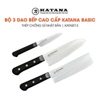 Bộ dao làm bếp KATANA Basic thép Nhật chống gỉ - Dao thái đa năng - Thái rau củ - Gọt hoa quả