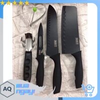 Bộ Dao Làm Bếp Thái Lan 6 Món Đen Cao Cấp, Hàng Loại 1 Cam Kết Về Chất Lượng - AQ