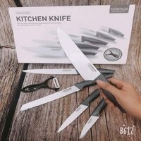 BỘ DAO LOCK AND LOCK 6 MÓN PHỦ SỨ [NO RỈ]