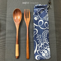 Bộ Dao muỗng nĩa ONGTRE du lịch, văn phòng nguyên liệu từ Tre / Gỗ phong cách hiện đại