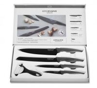 Bộ dao nhà bếp 5 món Lock&Lock Cookplus CKK101S5BLK - Hàng chính hãng