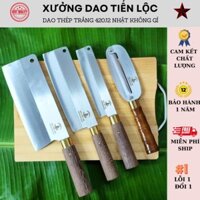 Bộ dao nhà bếp, Bộ 4 dao thép trắng không han gỉ được rèn từ thép trắng 420J2 của Nhật – Mã A124B