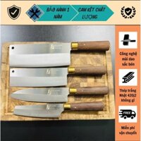 Bộ dao nhà bếp, Bộ 4 dao thép trắng Nhật không han gỉ M2 được rèn từ thép trắng Nhật 420J2