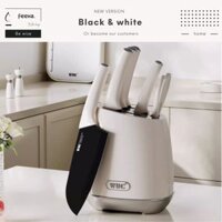 Bộ dao nhà bếp cao cấp kèm ống đựng xinh xắn, bộ dao 5 món thép nhập khẩu kèm hộp đựng