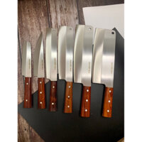 Bộ Dao Nhà Bếp /Combo 6 Dao Hoa Quả Lọc Thái Chặt thép trắng nhật không rỉ - Làng nghề rèn Lý Nhân Vĩnh Tường