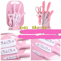 Bộ dao nhà bếp Hello Kitty 7 món tiện lợi dễ thương