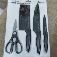 Bộ dao nhà bếp lock and lock 3 dao 1 kéo.