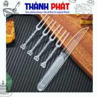 Bộ dao nĩa dùng ăn bánh trung thu cao cấp hàng nhập - mẫu mới 2024