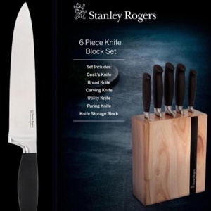 Bộ dao Stanley Rogers Black Flash 6 món