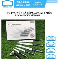 BỘ DAO SỨ NHÀ BẾP CAO CẤP 6 MÓN LOCK&LOCK CKK101S01 KÈM DỤNG CỤ NẠO BÀO - HÀNG CHÍNH HÃNG