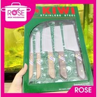 Bộ Dao Thái Lan CÁN GỖ KIWI 5 Món - Hàng Nhập Khẩu Thái Lan Siêu Bén