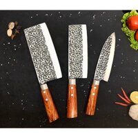 Bộ dao thép nhíp liên xô cán gỗ